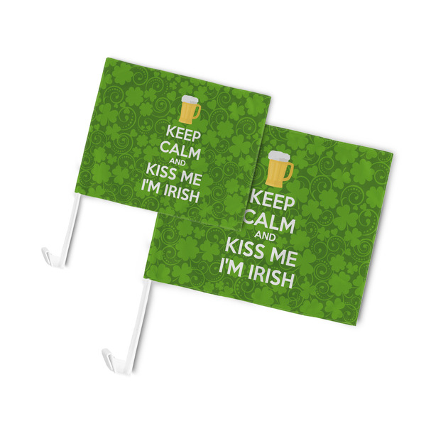 Kiss Me I'm Irish Car Flags - PARENT MAIN (both sizes)