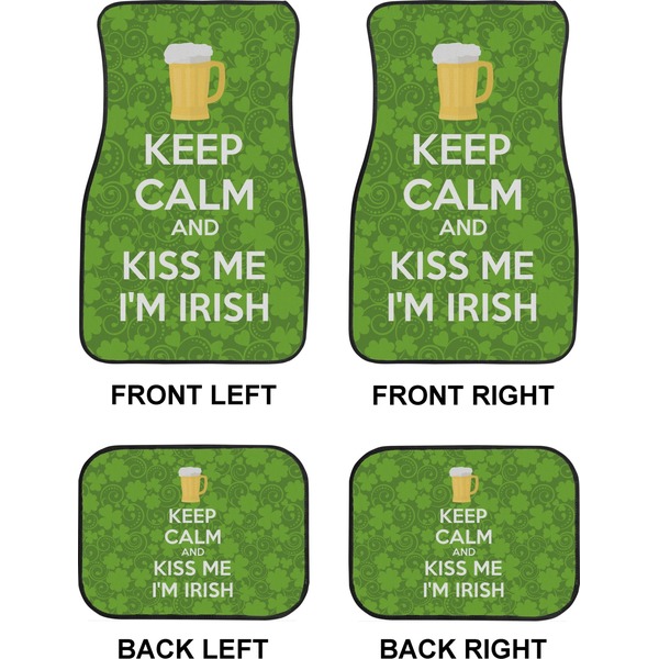 Kiss Me I'm Irish Car Floor Mats Set (2F + 2B)