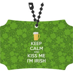 Kiss Me I'm Irish Rear View Mirror Ornament (Personalized)