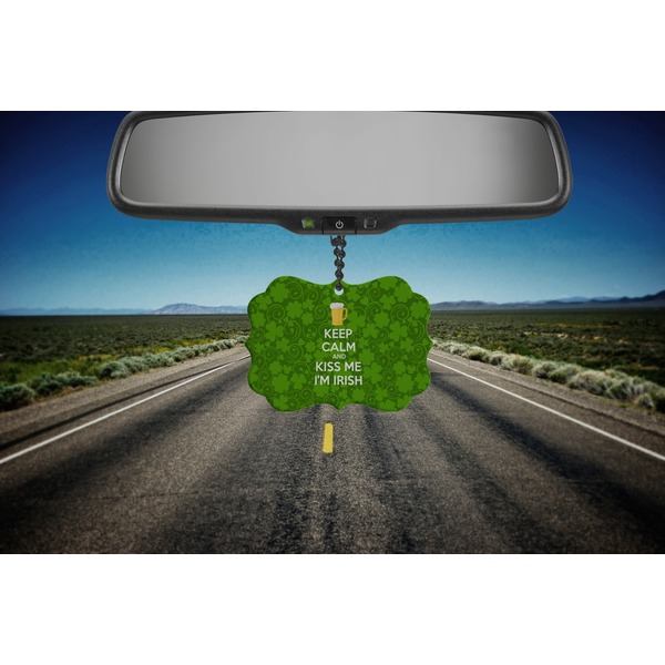 Kiss Me I'm Irish Car Ornament (Road)