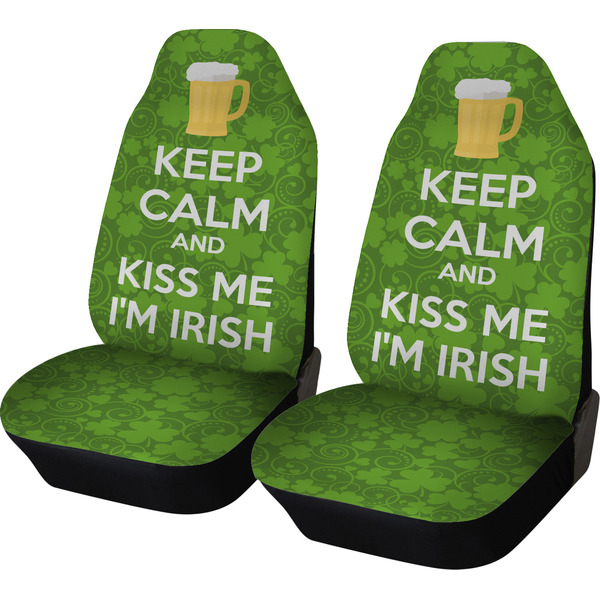 Custom Kiss Me I'm Irish Car Seat Covers (Set of Two) (Personalized)