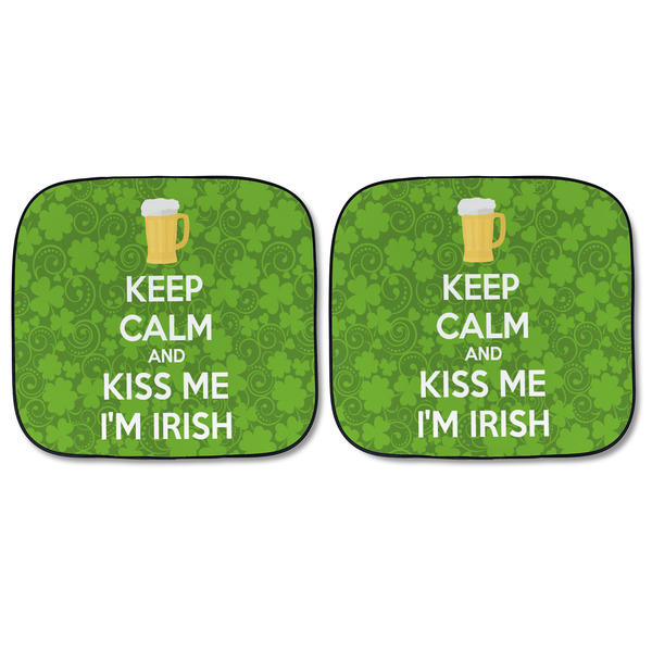 Kiss Me I'm Irish Car Sun Shades - FRONT