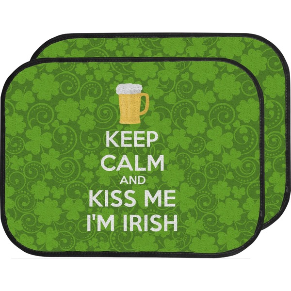 Custom Kiss Me I'm Irish Car Floor Mats (Back Seat) (Personalized)