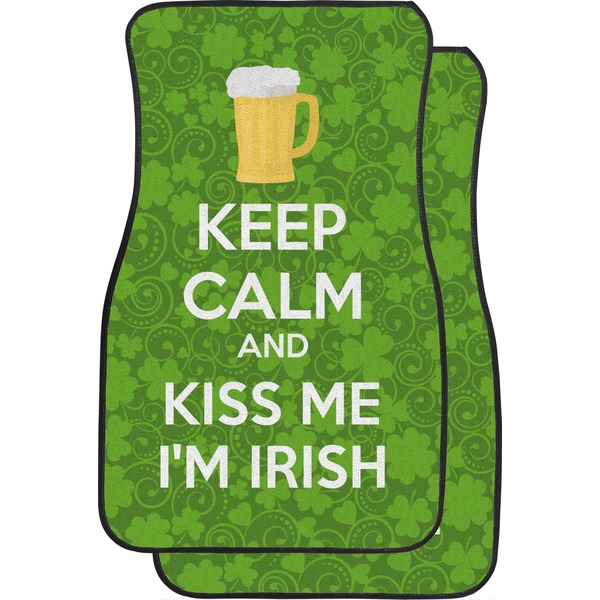 Custom Kiss Me I'm Irish Car Floor Mats (Front Seat) (Personalized)