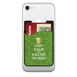 Kiss Me I'm Irish 2-in-1 Cell Phone Credit Card Holder & Screen Cleaner (Personalized)