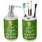 Kiss Me I'm Irish Ceramic Bathroom Accessories Set