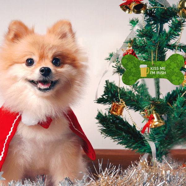 Kiss Me I'm Irish Ceramic Flat Ornament - Bone (LIFESTYLE)