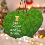 Kiss Me I'm Irish Ceramic Ornament