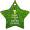 Kiss Me I'm Irish Star Ceramic Ornament