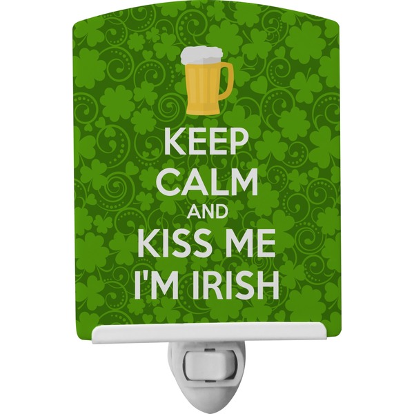 Custom Kiss Me I'm Irish Ceramic Night Light (Personalized)
