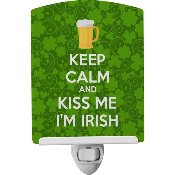 Custom Kiss Me I'm Irish Ceramic Night Light (Personalized)