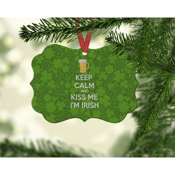 Kiss Me I'm Irish Christmas Ornament (On Tree)