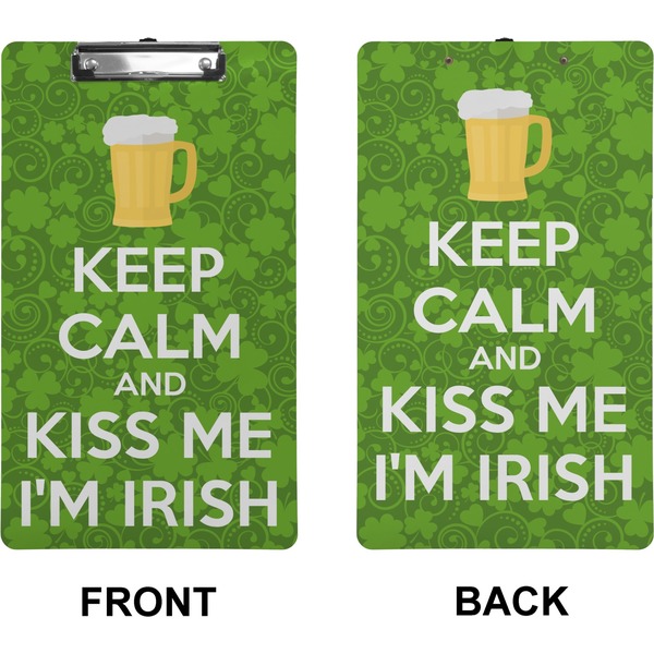 Kiss Me I'm Irish Clipboard (Legal) (Front + Back)