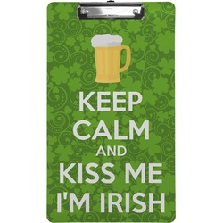 Kiss Me I'm Irish Clipboard (Legal Size) (Personalized)