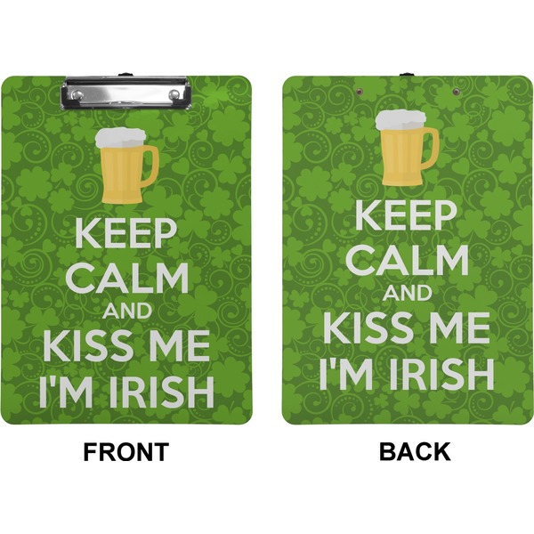 Kiss Me I'm Irish Clipboard (Letter) (Front + Back)