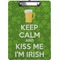 Kiss Me I'm Irish Clipboard (Letter Size) (Personalized)