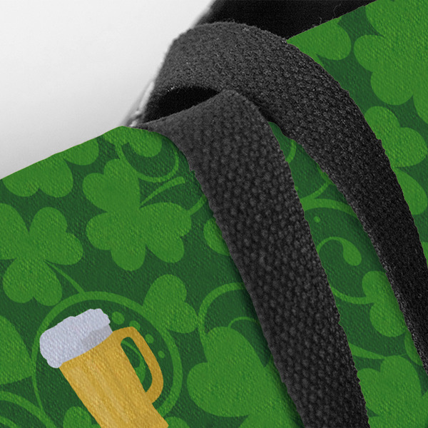 Kiss Me I'm Irish Closeup of Tote w/Black Handles