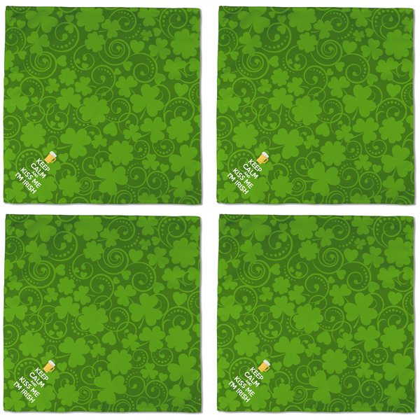 Kiss Me I'm Irish Cloth Napkins - Personalized Dinner (APPROVAL) Set of 4