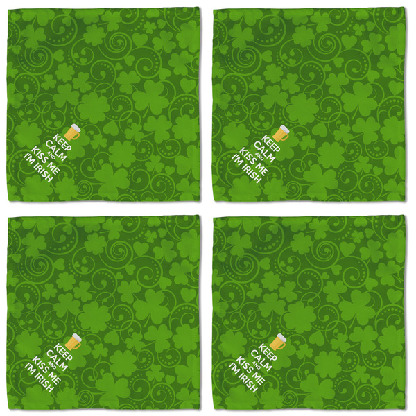 Kiss Me I'm Irish Cloth Napkins - Personalized Lunch (APPROVAL) Set of 4