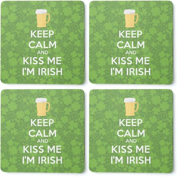 Kiss Me I'm Irish Coaster Rubber Back - Apvl
