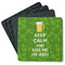 Kiss Me I'm Irish Square Rubber Backed Coasters - Set of 4 (Personalized)