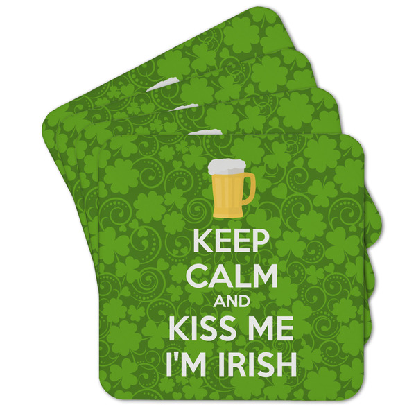 Custom Kiss Me I'm Irish Cork Coaster - Set of 4