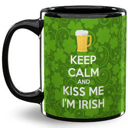 Kiss Me I'm Irish 11 Oz Coffee Mug - Black