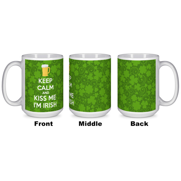 Kiss Me I'm Irish Coffee Mug - 15 oz - White APPROVAL
