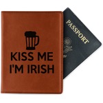 Kiss Me I'm Irish Passport Holder - Faux Leather - Single Sided