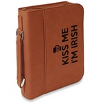 Kiss Me I'm Irish Leatherette Book / Bible Cover with Handle & Zipper