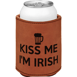Kiss Me I'm Irish Leatherette Can Sleeve - Single Sided (Personalized)