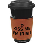 Kiss Me I'm Irish Leatherette Cup Sleeve - Single Sided