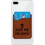 Kiss Me I'm Irish Leatherette Phone Wallet (Personalized)