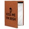 Kiss Me I'm Irish Cognac Leatherette Portfolios with Notepad - Small - Main
