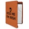 Kiss Me I'm Irish Leatherette Zipper Portfolio with Notepad - Single Sided (Personalized)