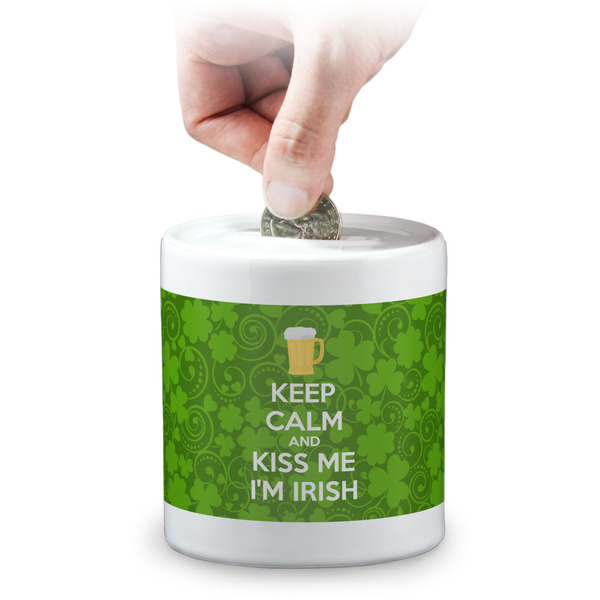 Custom Kiss Me I'm Irish Coin Bank (Personalized)
