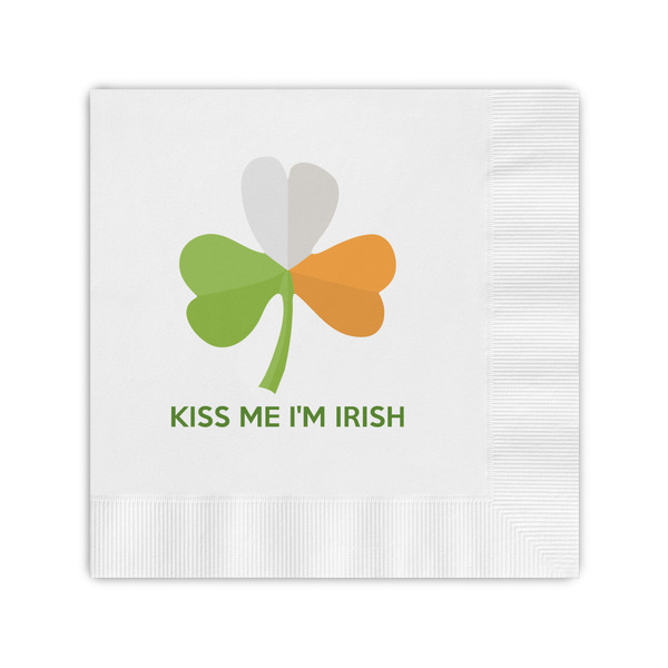 Custom Kiss Me I'm Irish Coined Cocktail Napkins