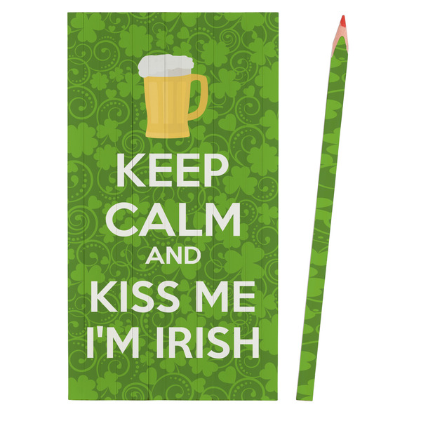 Kiss Me I'm Irish Colored Pencils - Front View