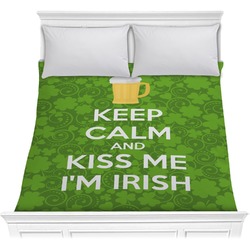 Kiss Me I'm Irish Comforter - Full / Queen (Personalized)