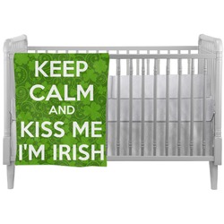 Kiss Me I'm Irish Crib Comforter / Quilt (Personalized)
