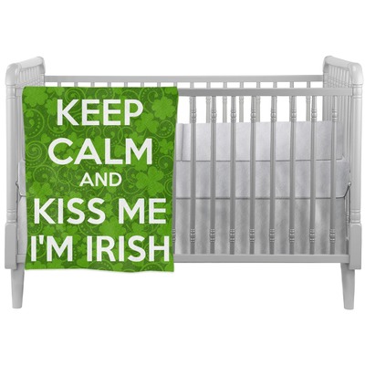 Kiss Me I'm Irish Crib Comforter / Quilt (Personalized)