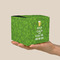 Kiss Me I'm Irish Cube Favor Gift Box - On Hand - Scale View