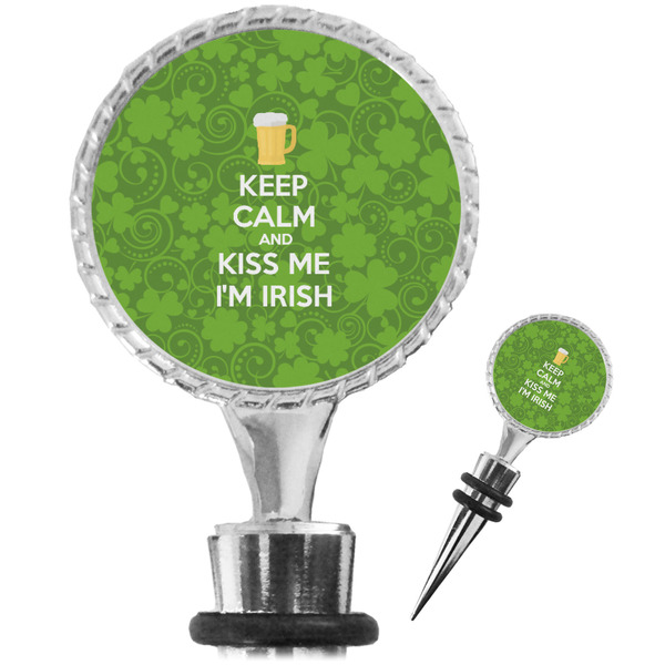 Custom Kiss Me I'm Irish Wine Bottle Stopper (Personalized)