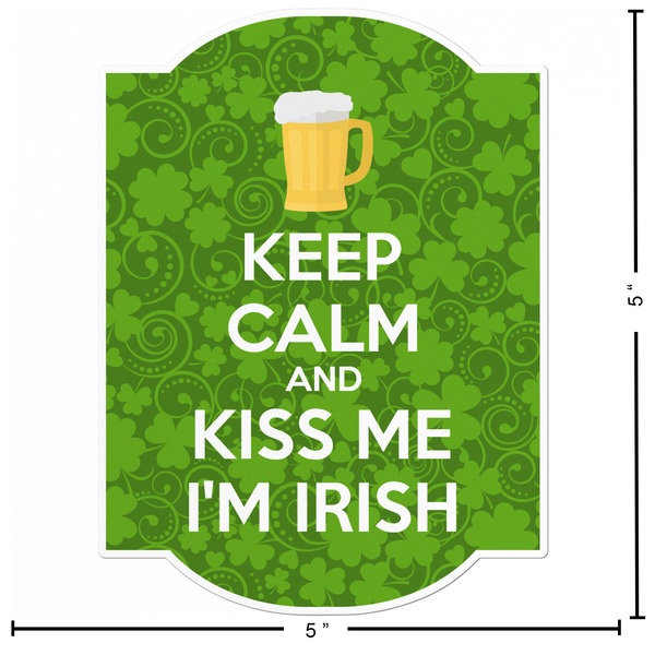 Kiss Me I'm Irish Custom Shape Iron On Patches - L - APPROVAL
