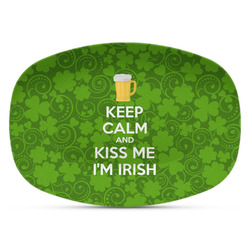 Kiss Me I'm Irish Plastic Platter - Microwave & Oven Safe Composite Polymer (Personalized)