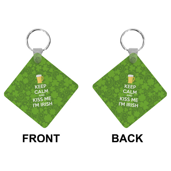 Kiss Me I'm Irish Diamond Keychain (Front + Back)