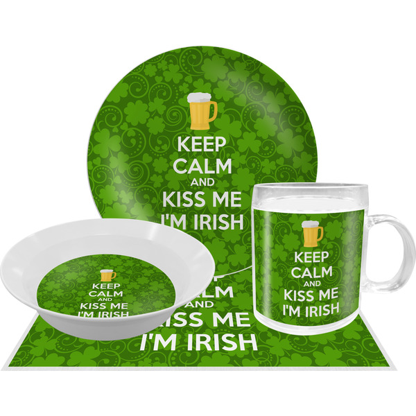 Custom Kiss Me I'm Irish Dinner Set - Single 4 Pc Setting