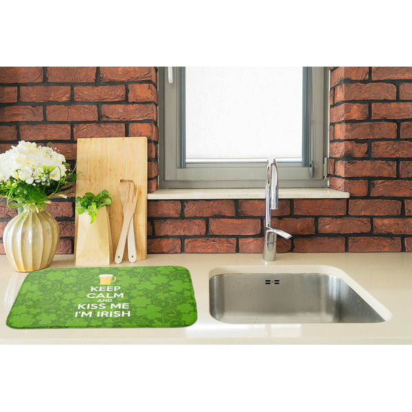 Kiss Me I'm Irish Dish Drying Mat - LIFESTYLE 2