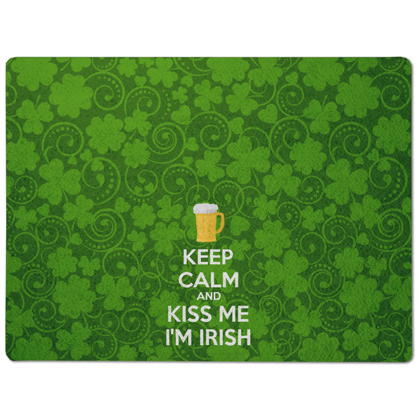 Kiss Me I'm Irish Dog Food Mat - Medium without bowls