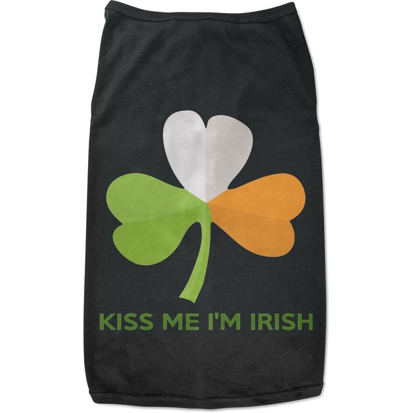 Custom Kiss Me I'm Irish Black Pet Shirt - M